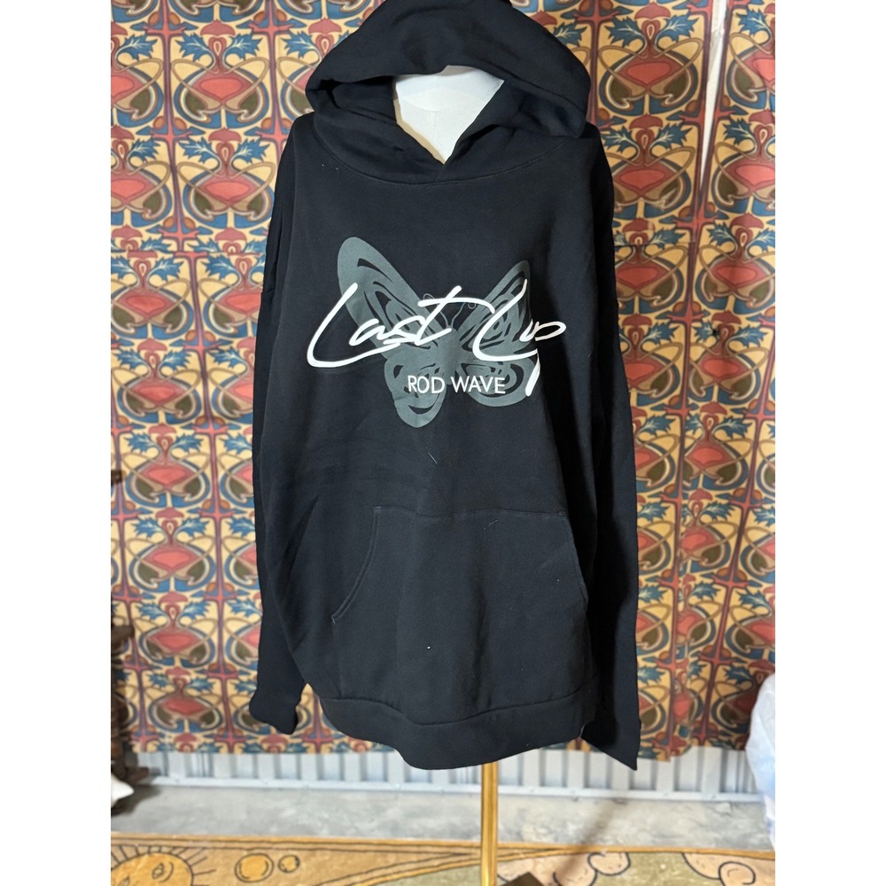 Rod Wave Last Chapter Tour Black Hoodie 3XL Concert Merch Butterfly
